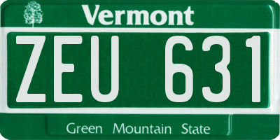 VT license plate ZEU631