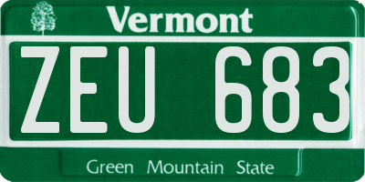 VT license plate ZEU683