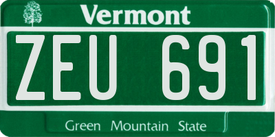 VT license plate ZEU691