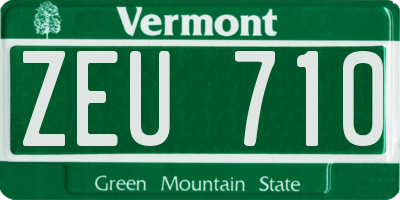 VT license plate ZEU710
