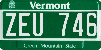VT license plate ZEU746