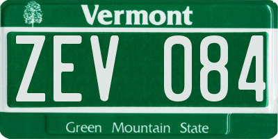 VT license plate ZEV084
