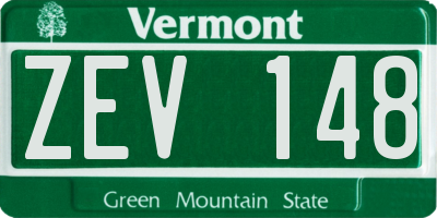 VT license plate ZEV148