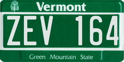 VT license plate ZEV164