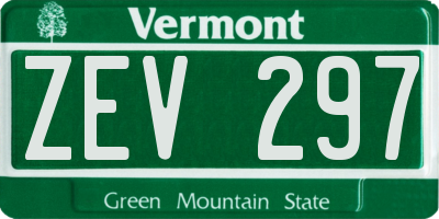 VT license plate ZEV297