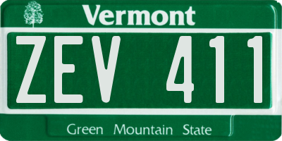VT license plate ZEV411