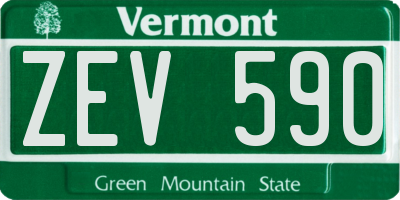 VT license plate ZEV590
