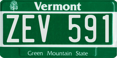 VT license plate ZEV591