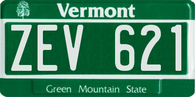 VT license plate ZEV621