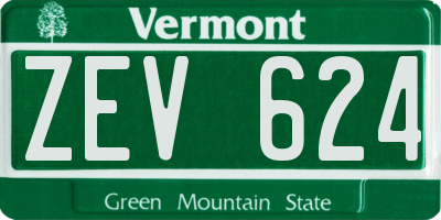 VT license plate ZEV624