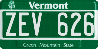 VT license plate ZEV626