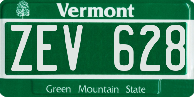 VT license plate ZEV628