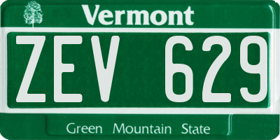 VT license plate ZEV629
