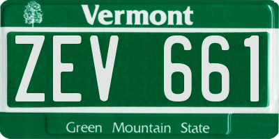 VT license plate ZEV661