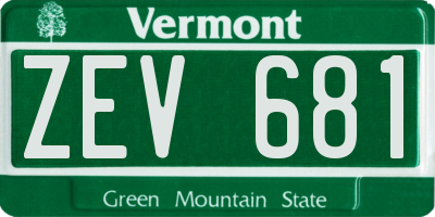 VT license plate ZEV681