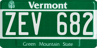 VT license plate ZEV682