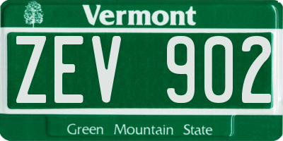 VT license plate ZEV902