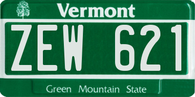 VT license plate ZEW621