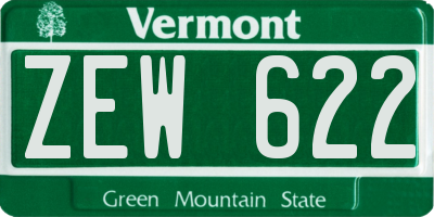 VT license plate ZEW622