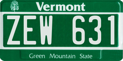 VT license plate ZEW631