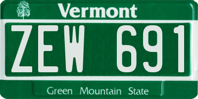 VT license plate ZEW691