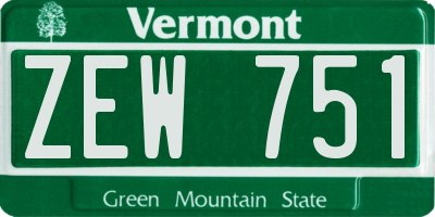 VT license plate ZEW751