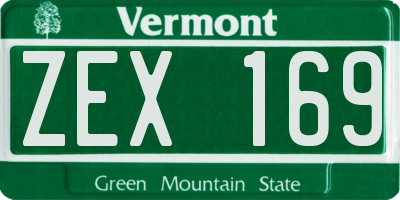 VT license plate ZEX169
