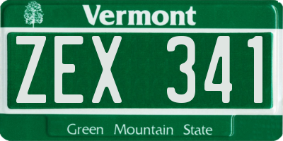 VT license plate ZEX341