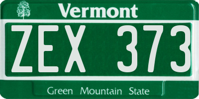 VT license plate ZEX373