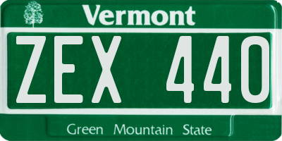 VT license plate ZEX440