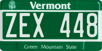 VT license plate ZEX448