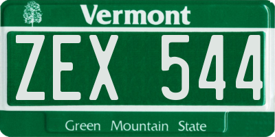 VT license plate ZEX544