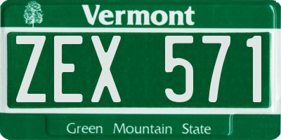 VT license plate ZEX571