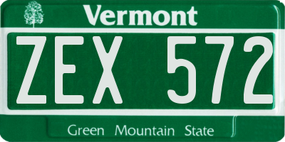 VT license plate ZEX572