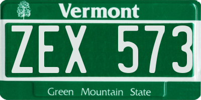 VT license plate ZEX573
