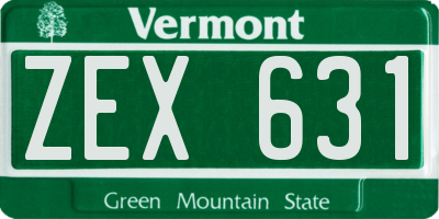 VT license plate ZEX631