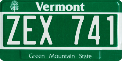 VT license plate ZEX741