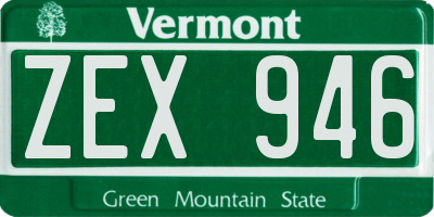 VT license plate ZEX946