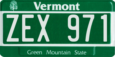 VT license plate ZEX971