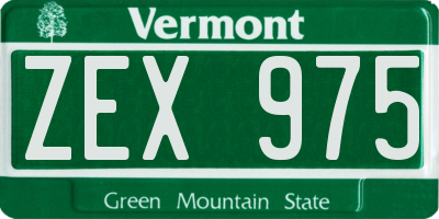 VT license plate ZEX975