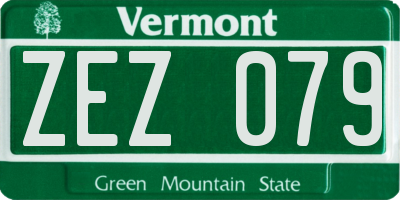 VT license plate ZEZ079
