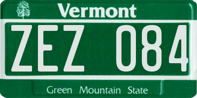 VT license plate ZEZ084