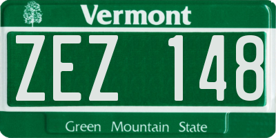 VT license plate ZEZ148