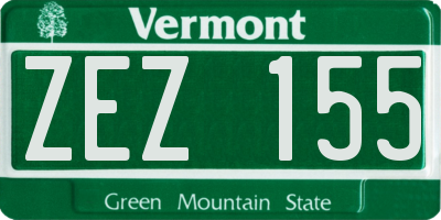 VT license plate ZEZ155