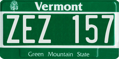 VT license plate ZEZ157