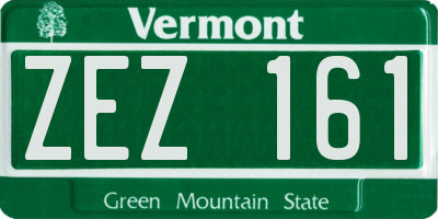 VT license plate ZEZ161