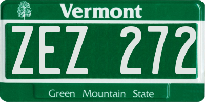VT license plate ZEZ272