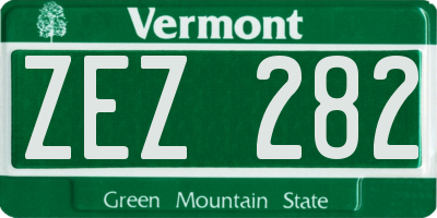 VT license plate ZEZ282