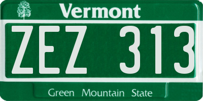 VT license plate ZEZ313