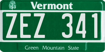 VT license plate ZEZ341